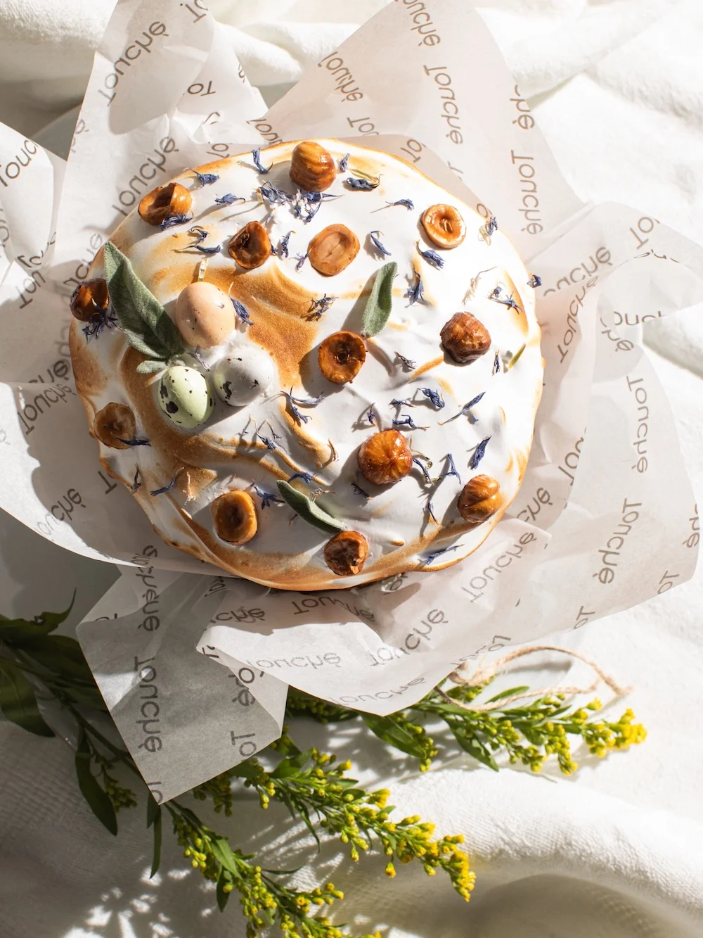 Кулич с лимонным курдом