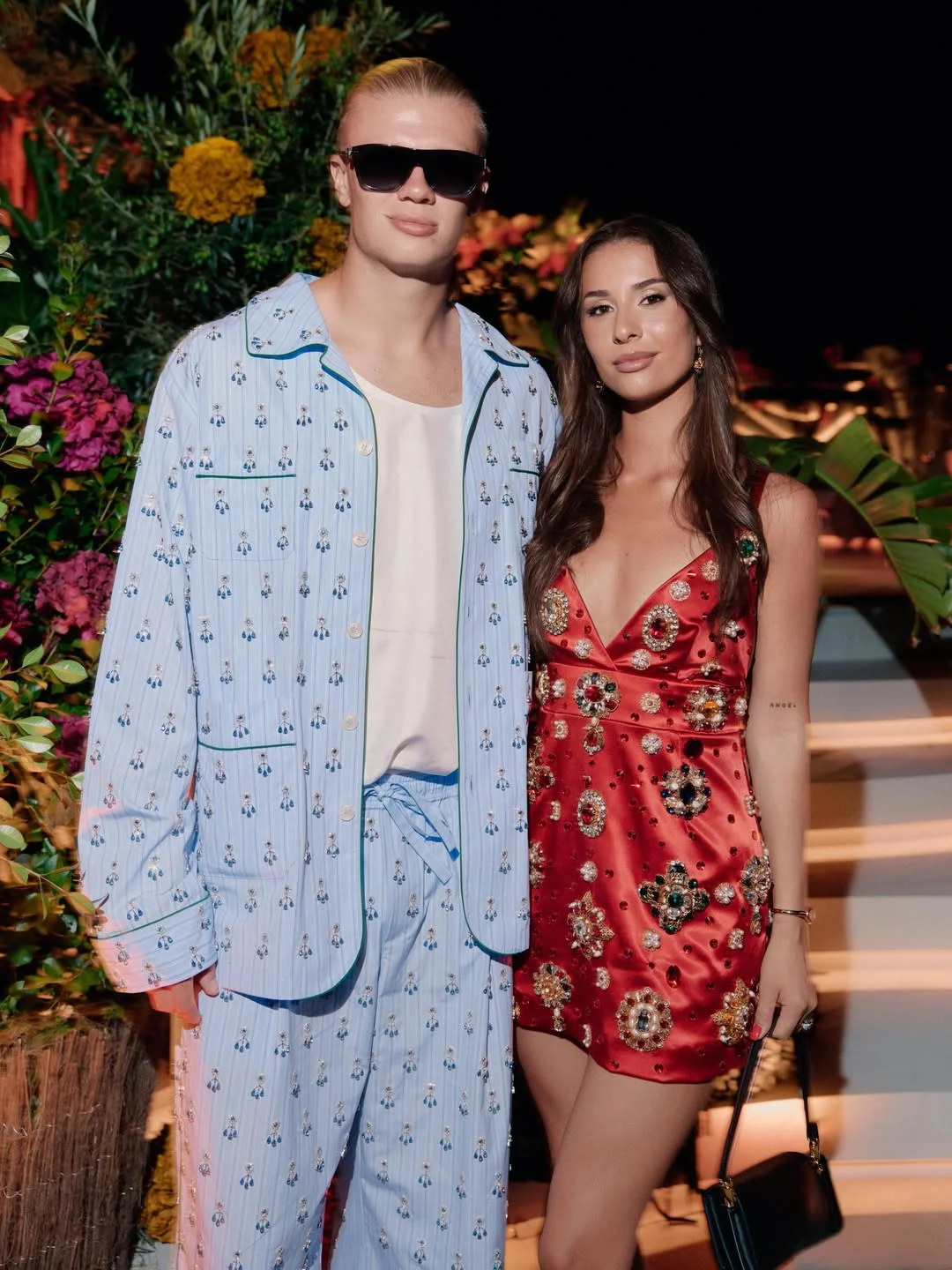 Эрлинг Холанд и Изабель Хаугсен Йоханес на веечринке Dolce & Gabbana