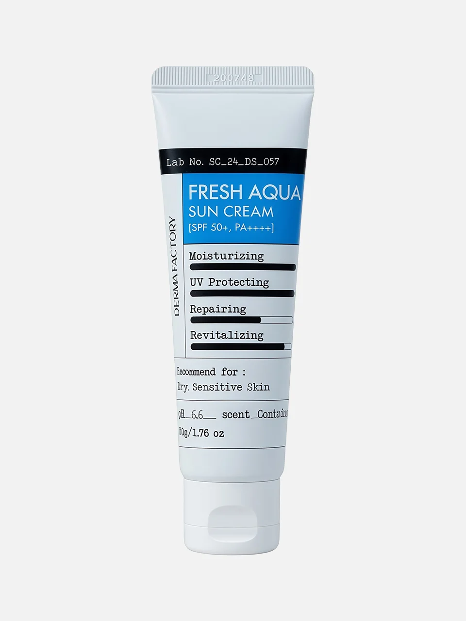 Солнцезащитный крем Fresh Aqua Sun Cream SPF 50+ PA++++, Derma Factory