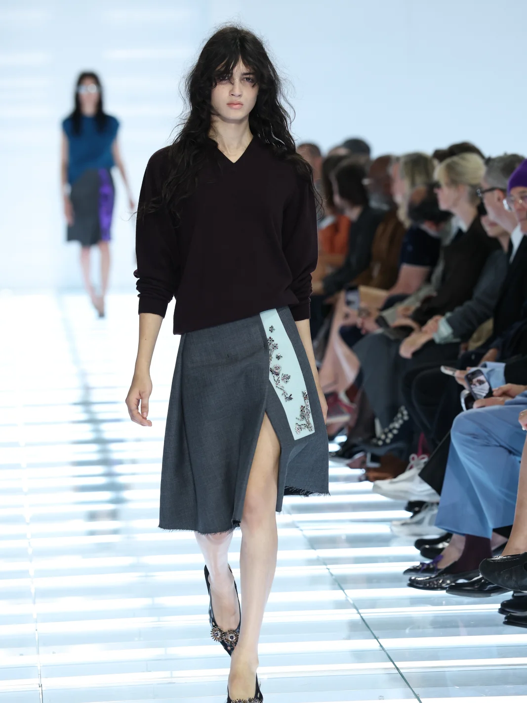 Prada, прада, показ, весна-лето 2027, неделя моды в милане, женская коллекция, новая коллекция, женские юбки, Миучча Прада, Раф Симонс